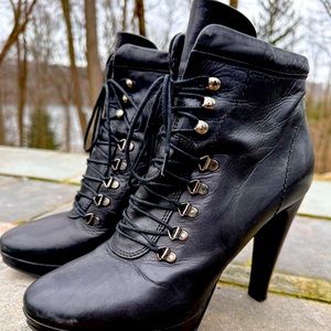 Leather ankle boots
